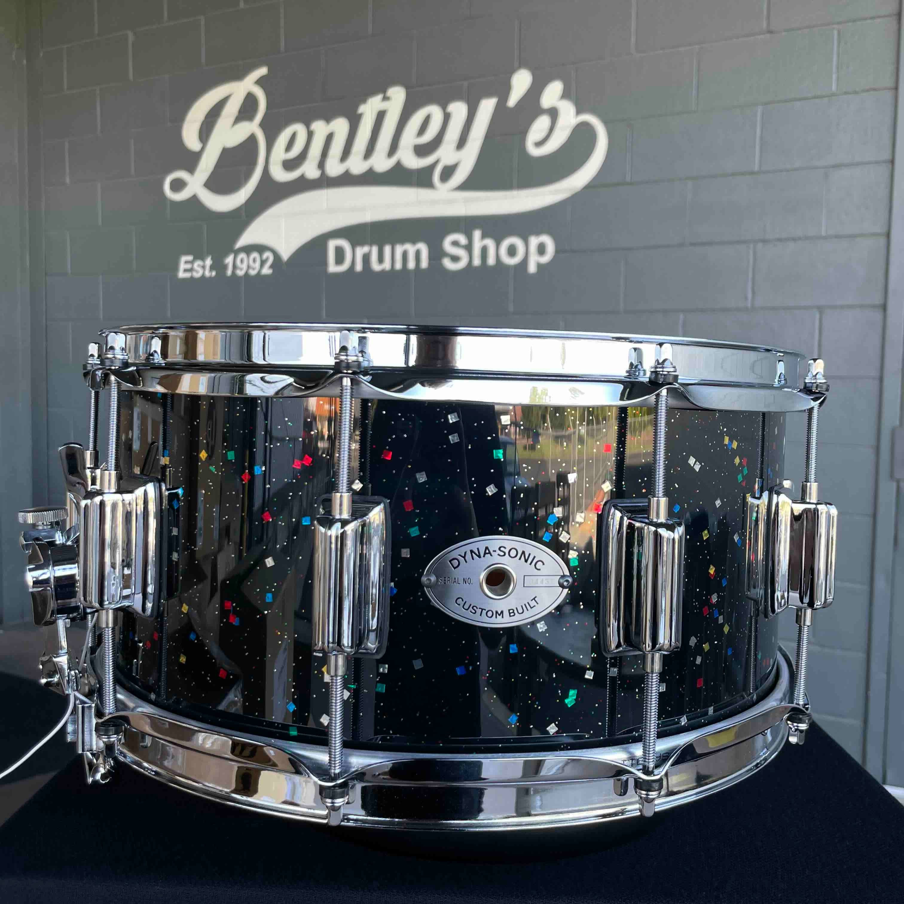 ~NEW~ Rogers 37MG Dyna-Sonic 6.5x14 Custom Built Snare Drum in Mardi Gras Lacquer